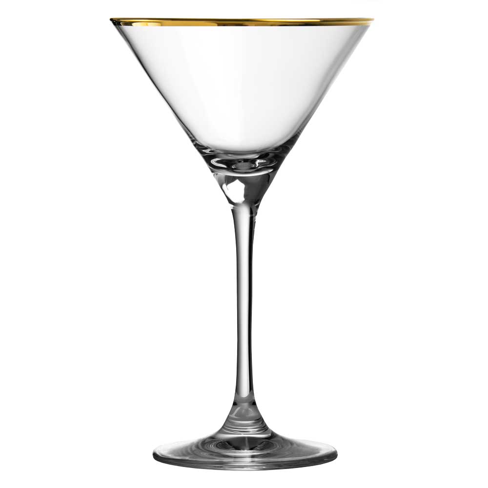 Verdot Gold Rim Martini Glass 21cl